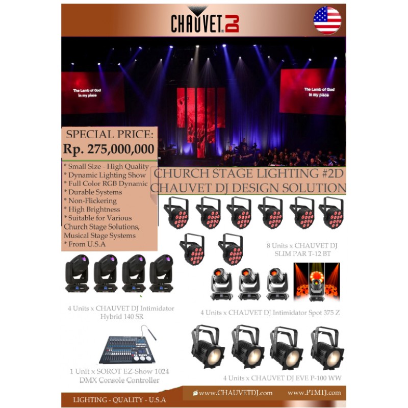 PAKET CHURCH STAGE LIGHTING #2D - CHAUVET DJ DESIGN SOLUTION