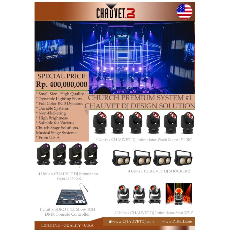 PAKET CHURCH PREMIUM SYSTEM #1 - CHAUVET DJ DESIGN...