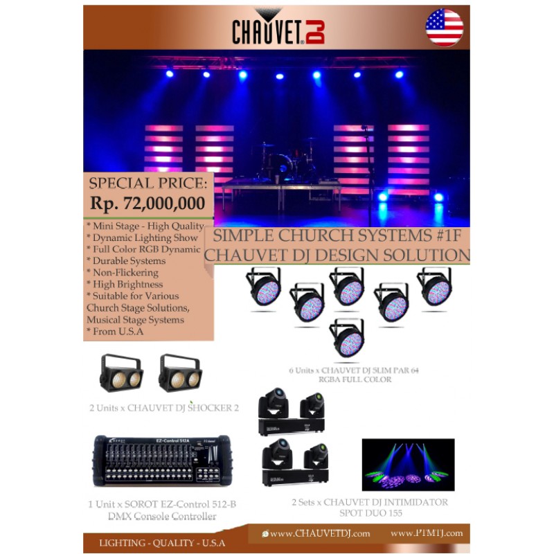 PAKET SIMPLE CHURCH SYSTEMS #1F - CHAUVET DJ DESIGN SOLUTION