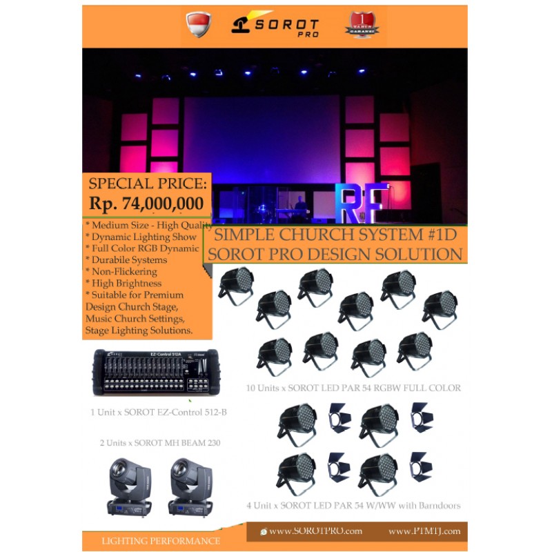 PAKET SIMPLE CHURCH SYSTEM #1D - SOROT PRO DESIGN SOLUTION