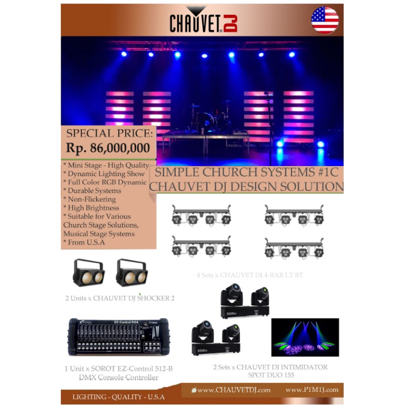PAKET SIMPLE CHURCH SYSTEMS #1C - CHAUVET DJ DESIGN SOLUTION