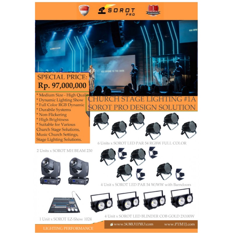 PAKET CHURCH STAGE LIGHTING #1A - SOROT PRO DESIGN...