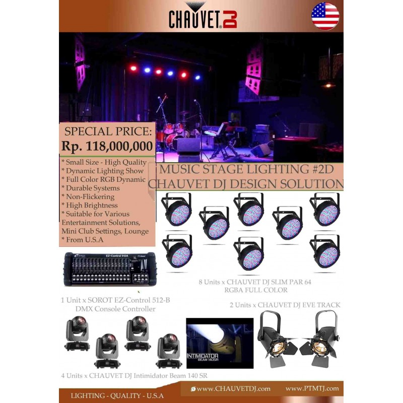 PAKET MUSIC STAGE LIGHTING #2D - CHAUVET DJ DESIGN SOLUTION
