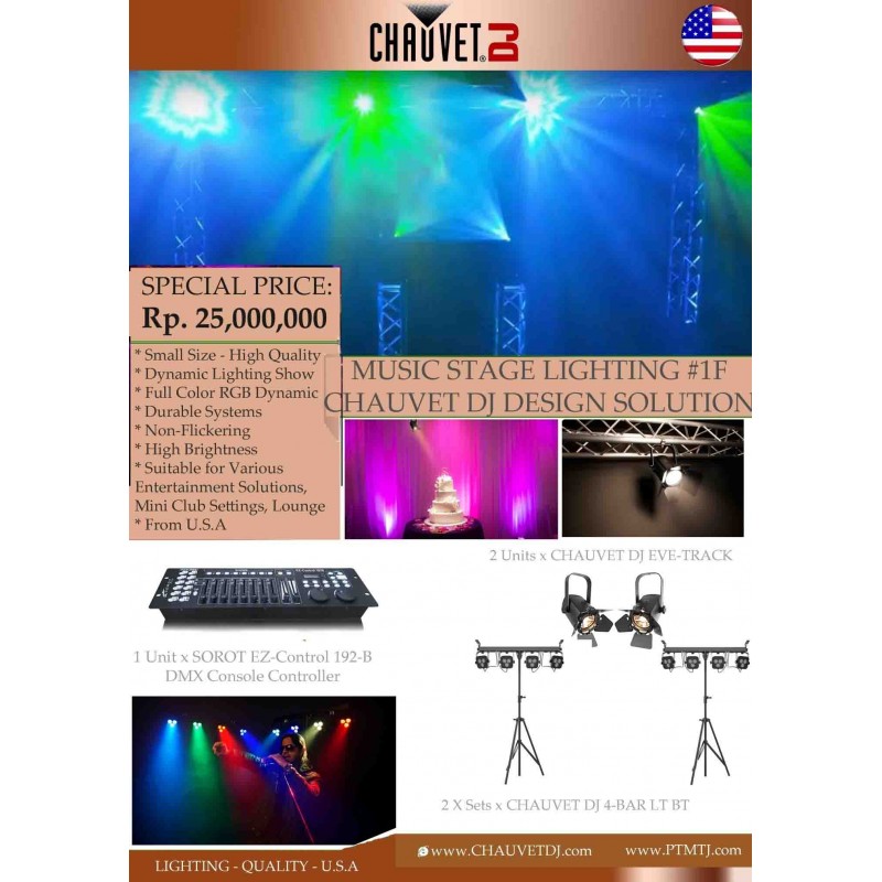 PAKET MUSIC STAGE LIGHTING #1F - CHAUVET DJ DESIGN SOLUTION