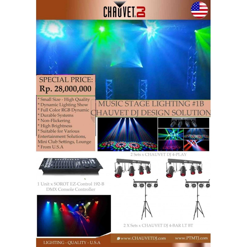 PAKET MUSIC STAGE LIGHTING #1B - CHAUVET DJ DESIGN SOLUTION