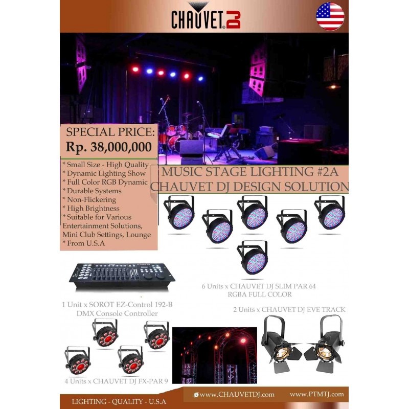 PAKET MUSIC STAGE LIGHTING #2A - CHAUVET DJ DESIGN SOLUTION