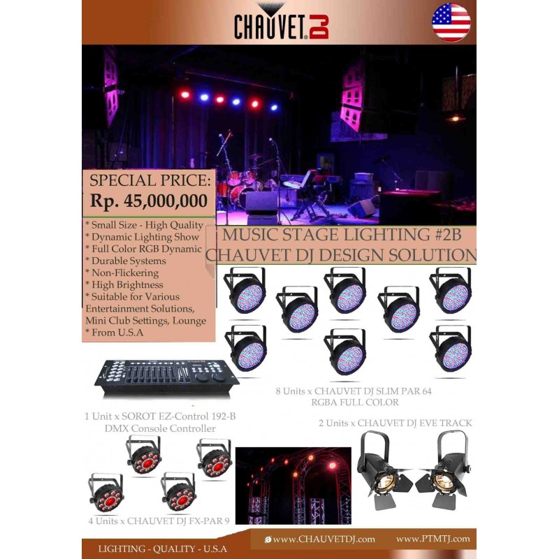 PAKET MUSIC STAGE LIGHTING #2B - CHAUVET DJ DESIGN SOLUTION