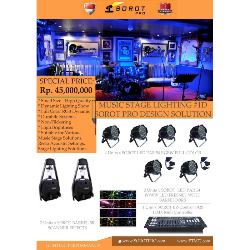 PAKET MUSIC STAGE LIGHTING #1D - SOROT PRO DESIGN SOLUTION
