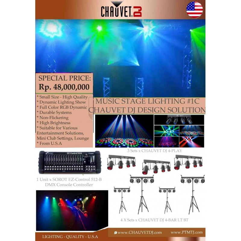 PAKET MUSIC STAGE LIGHTING #1C - CHAUVET DJ DESIGN SOLUTION