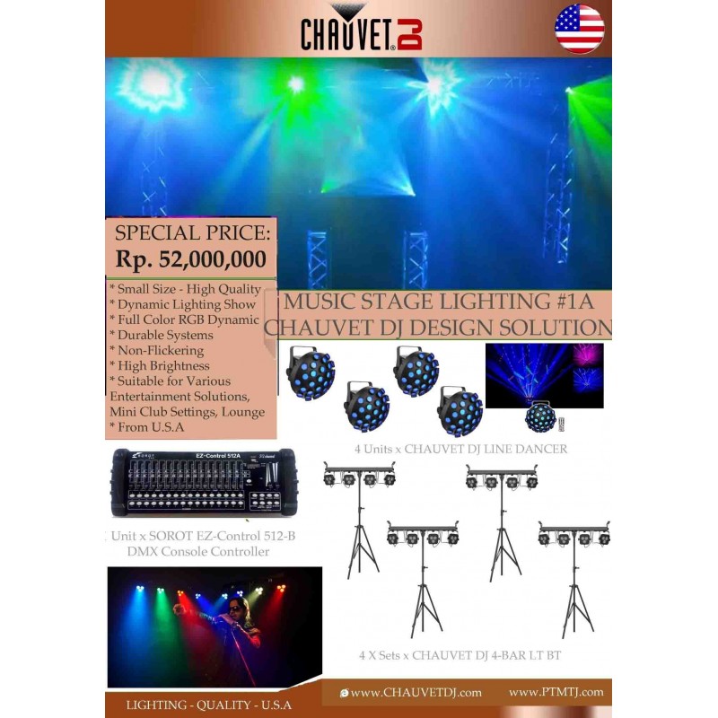 PAKET MUSIC STAGE LIGHTING #1A - CHAUVET DJ DESIGN SOLUTION