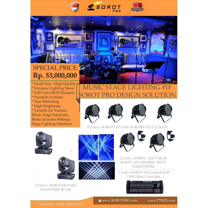 PAKET MUSIC STAGE LIGHTING #1F - SOROT PRO DESIGN SOLUTION