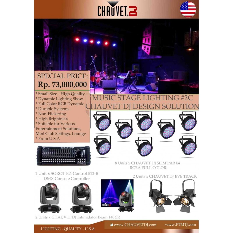 PAKET MUSIC STAGE LIGHTING #2C - CHAUVET DJ DESIGN SOLUTION
