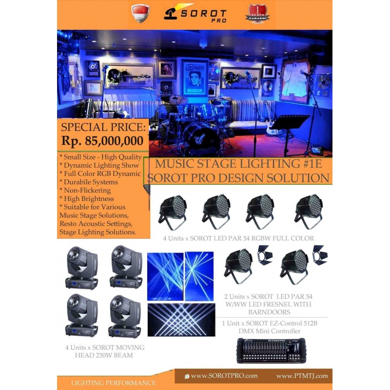 PAKET MUSIC STAGE LIGHTING #1E - SOROT PRO DESIGN SOLUTION