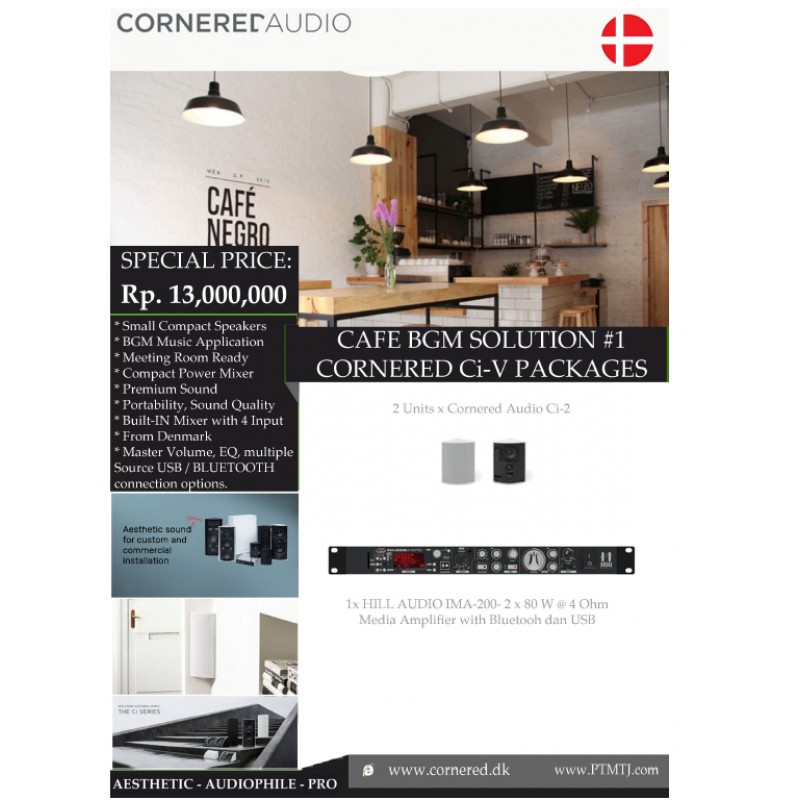 PAKET CAFE BGM SOLUTION #1 CORNERED Ci-V PACKAGES