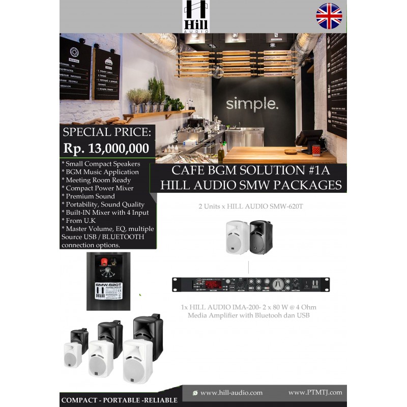 PAKET CAFE BGM SOLUTION #1A HILL AUDIO SMW PACKAGE...