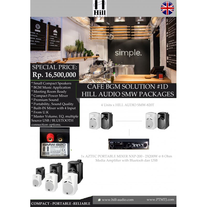 PAKET CAFE BGM SOLUTION #1D HILL AUDIO SMW PACKAGES