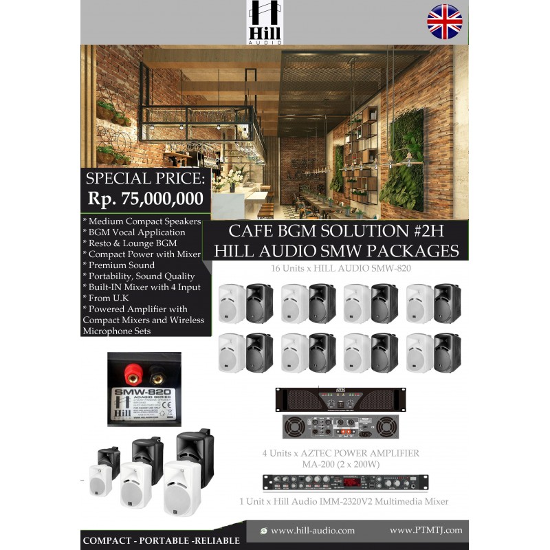 PAKET CAFE BGM SOLUTION #2H HILL AUDIO SMW PACKAGES