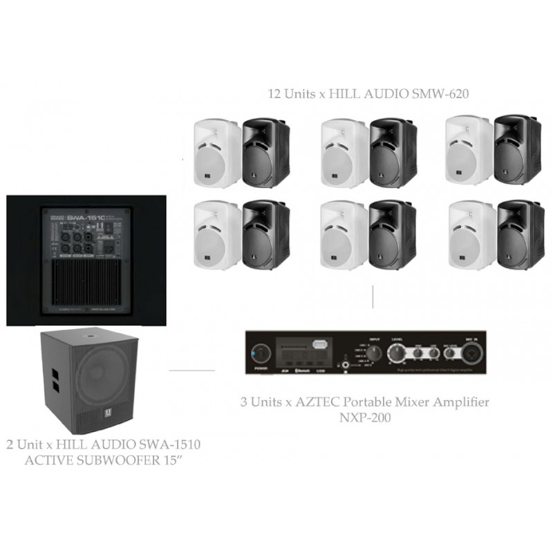 PAKET CAFE MUSIC SOLUTION #1A SMW SERIES WITH ACTIVE SUB