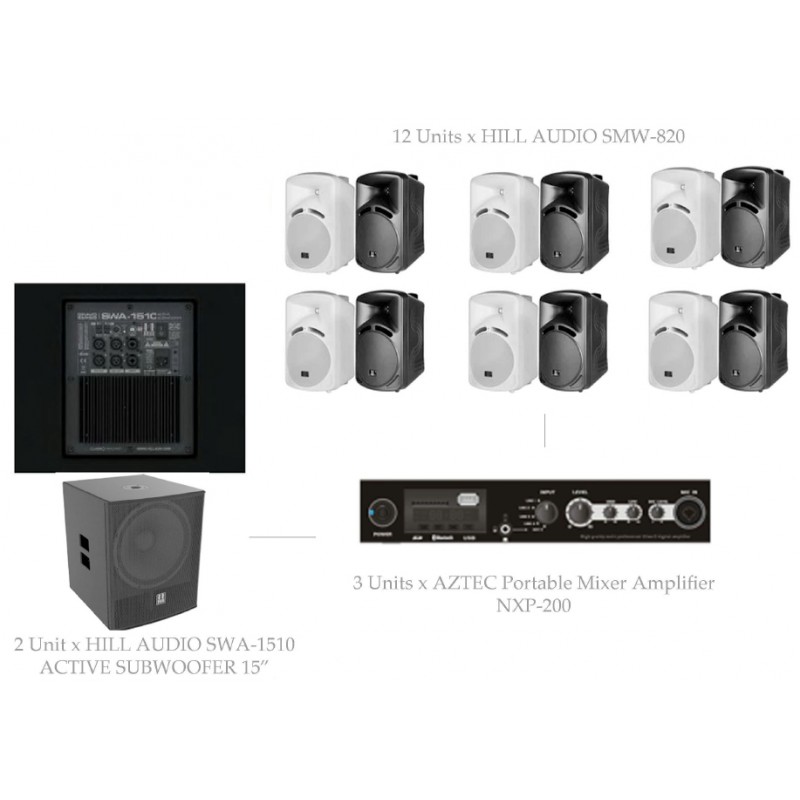 PAKET CAFE MUSIC SOLUTION #2A SMW SERIES WITH ACTIVE SUB