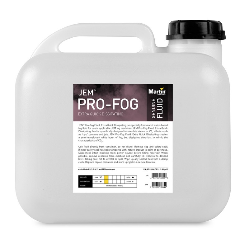 Martin JEM Pro-Fog Fluid, Extra Quick Dissipating