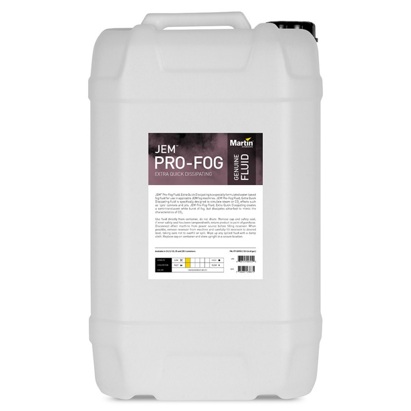 Martin JEM Pro-Fog Fluid, Extra Quick Dissipating