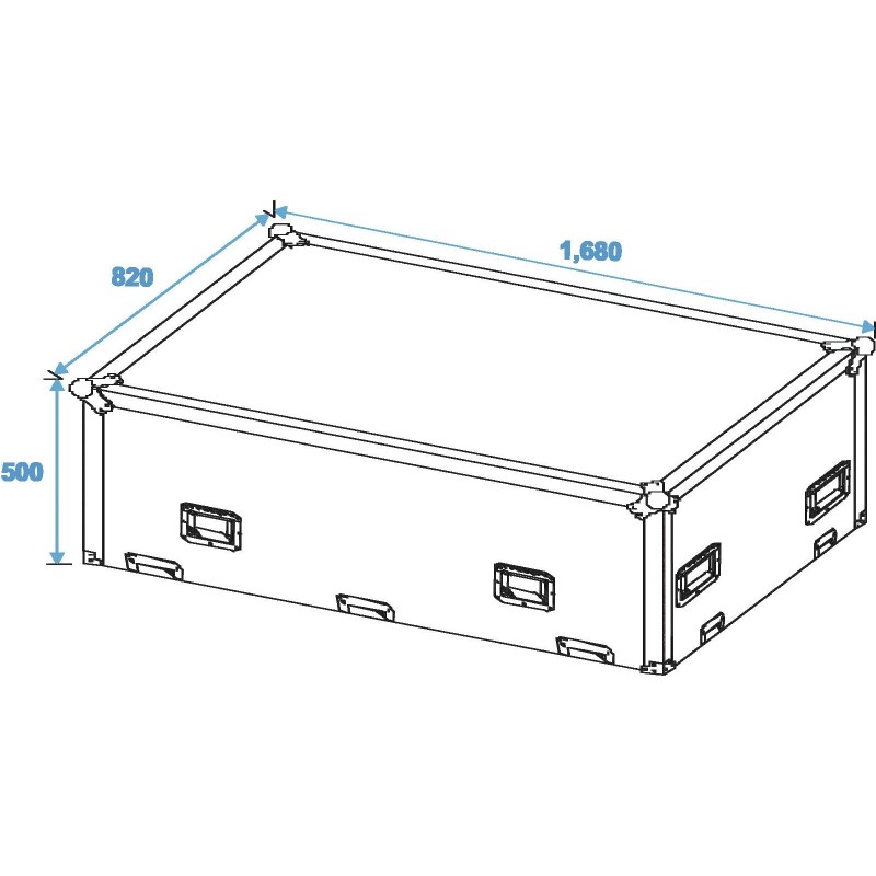 ROADINGER Flightcase 2x CLA-115