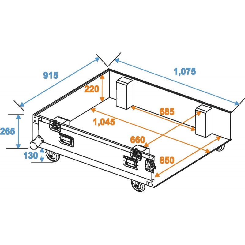 ROADINGER Flightcase 4x CLA-228