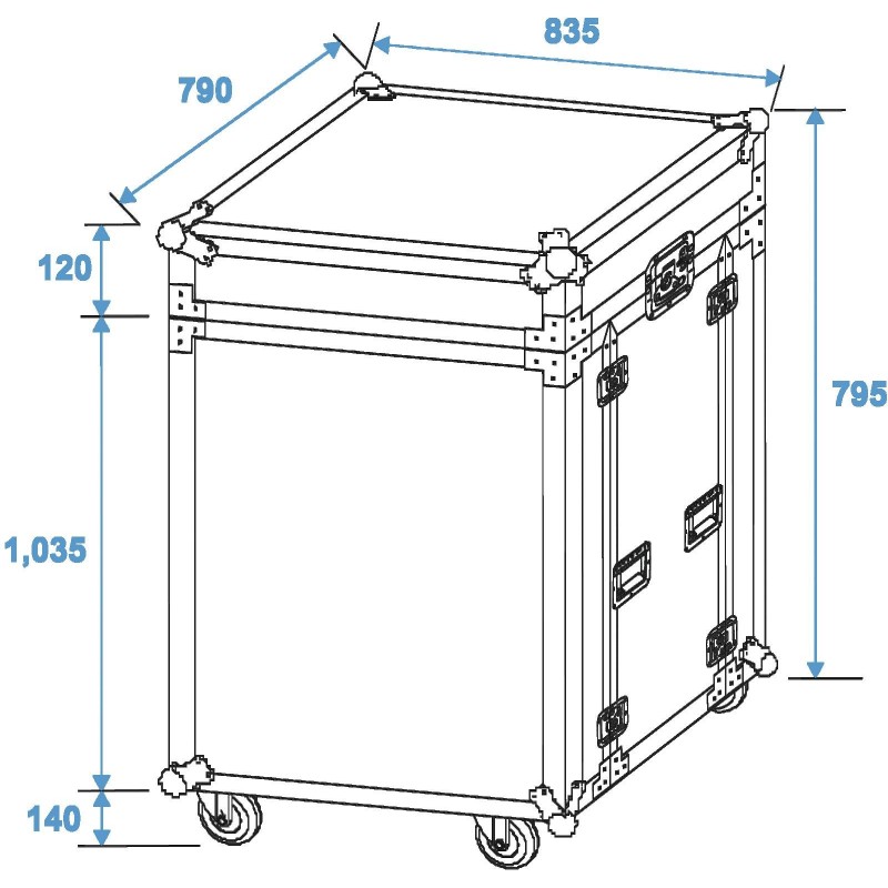 ROADINGER Flightcase 8x CLA-228
